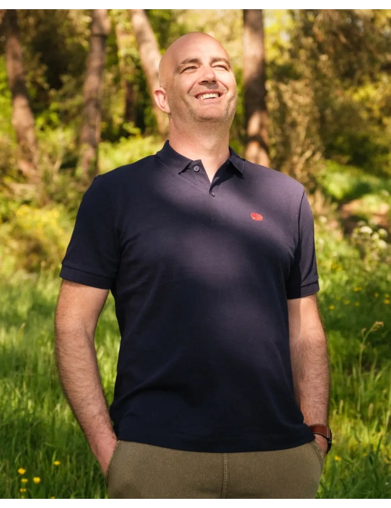 Polo brodé en coton biologique – DARÜ Local Clothing | Mode éthique vendéenne