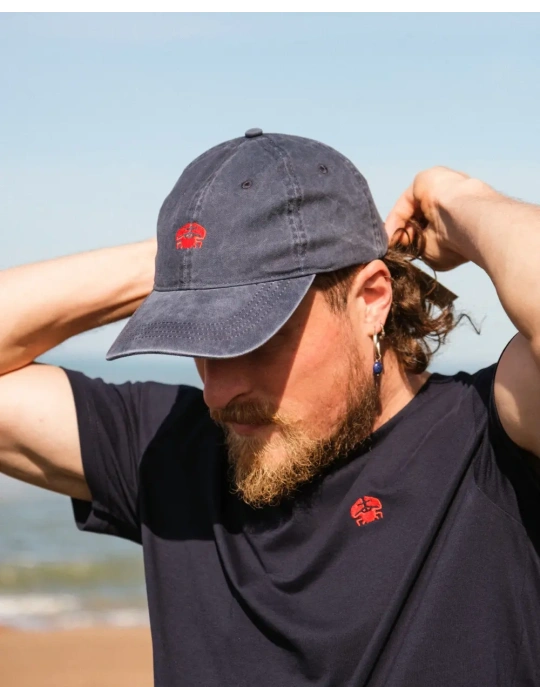 Casquette délavée unisexe – Broderie crabe DARÜ en Vendée