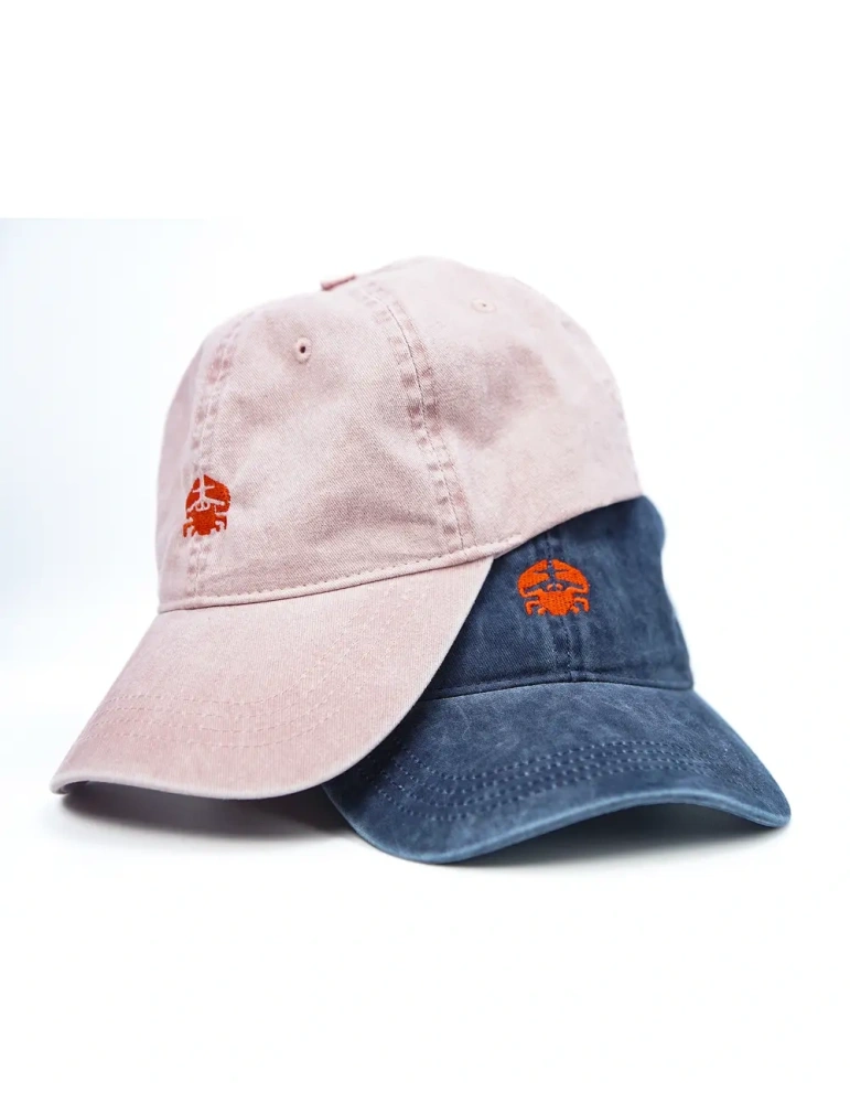 Casquette délavée unisexe – Broderie crabe DARÜ en Vendée