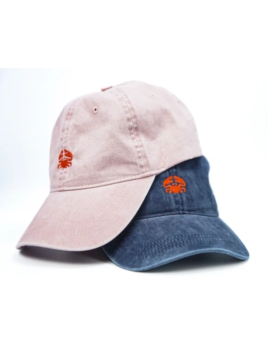 Casquette délavée unisexe – Broderie crabe DARÜ en Vendée