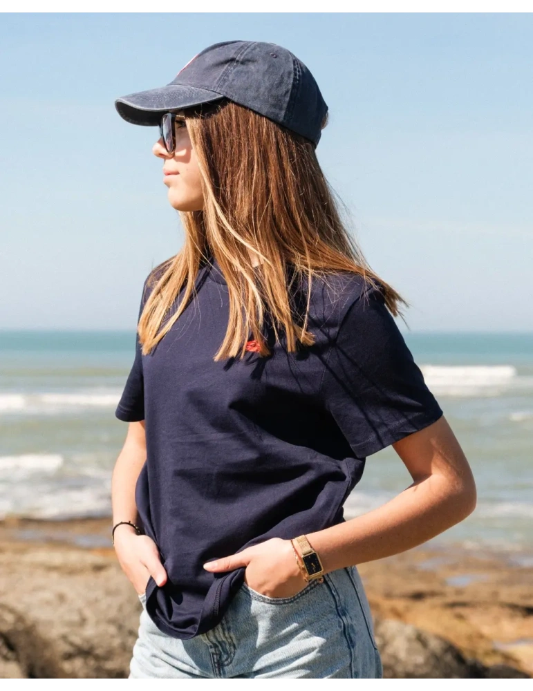 Tee-shirt brodé unisexe DARÜ – Coton bio – Crabe côté cœur