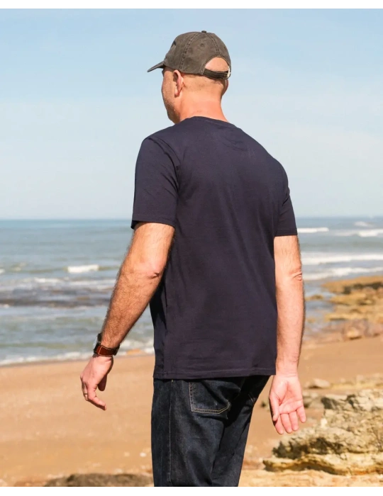 Tee-shirt brodé unisexe DARÜ – Coton bio – Crabe côté cœur