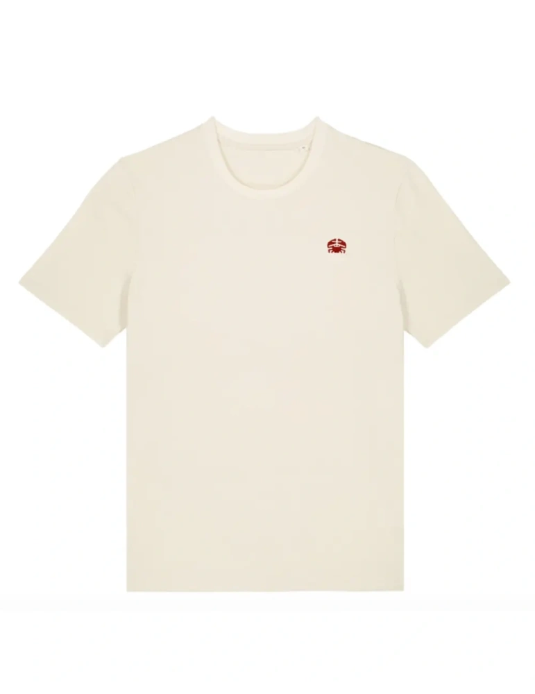 Tee-shirt brodé unisexe DARÜ – Coton bio – Crabe côté cœur