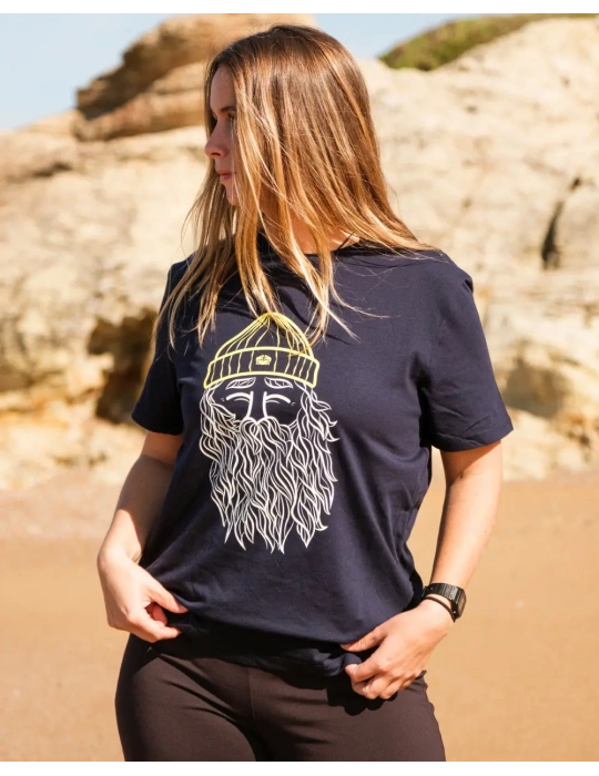 T-shirt bio unisexe “Narcisse Pelletier” – Sérigraphie algues – Histoire vraie vendéenne