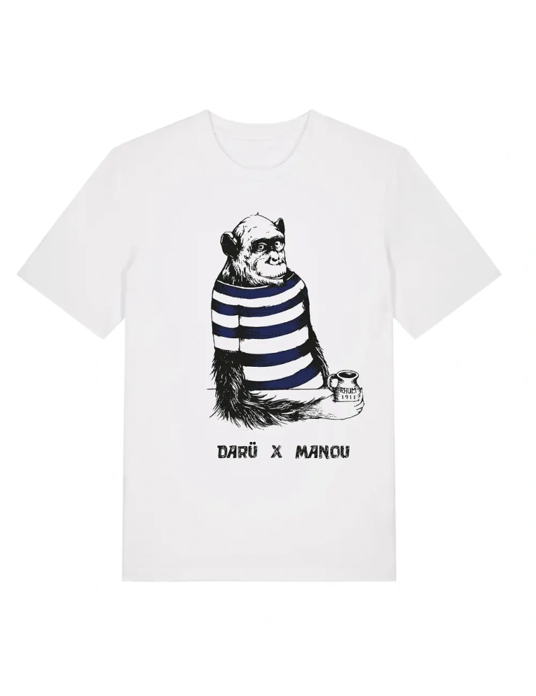 ee-shirt Singe DARÜ x Manou – Anecdote vendéenne – Coton bio