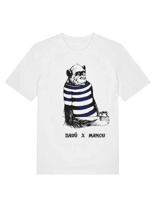 ee-shirt Singe DARÜ x Manou – Anecdote vendéenne – Coton bio