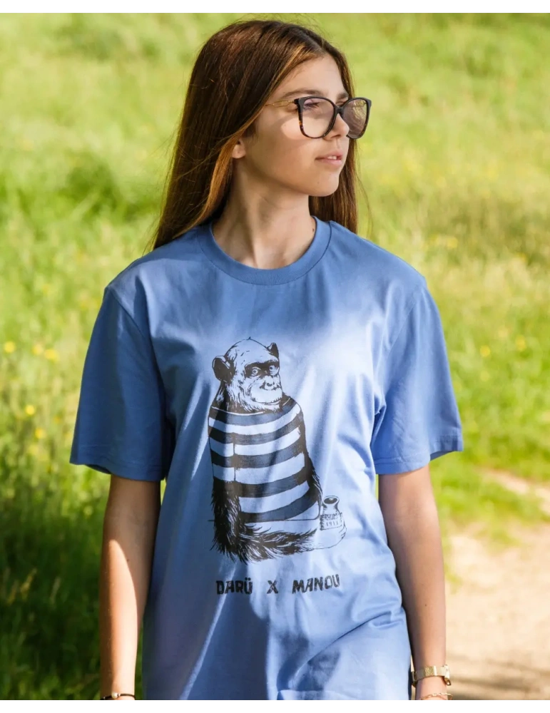 ee-shirt Singe DARÜ x Manou – Anecdote vendéenne – Coton bio