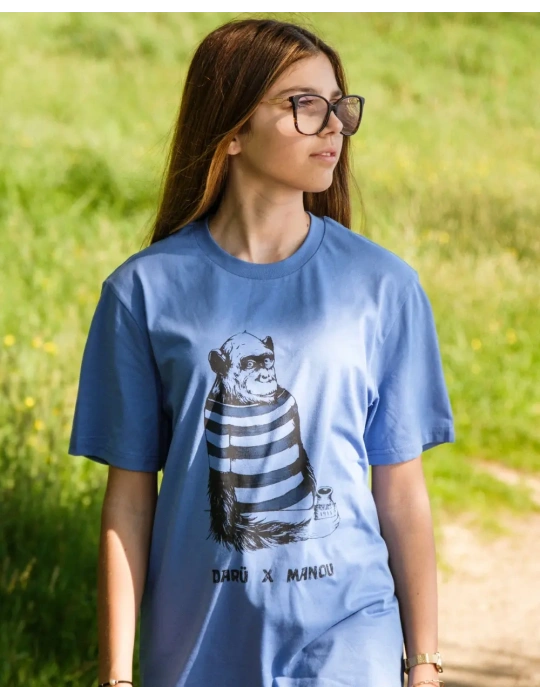 ee-shirt Singe DARÜ x Manou – Anecdote vendéenne – Coton bio