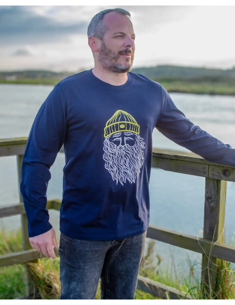 T-shirt manches longues Narcisse DARÜ – 100 % coton bio – Illustration sérigraphiée