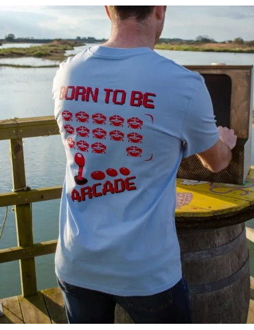Tee-shirt Born To Be Arcade – Style rétro gaming – Coton bio – DARÜ