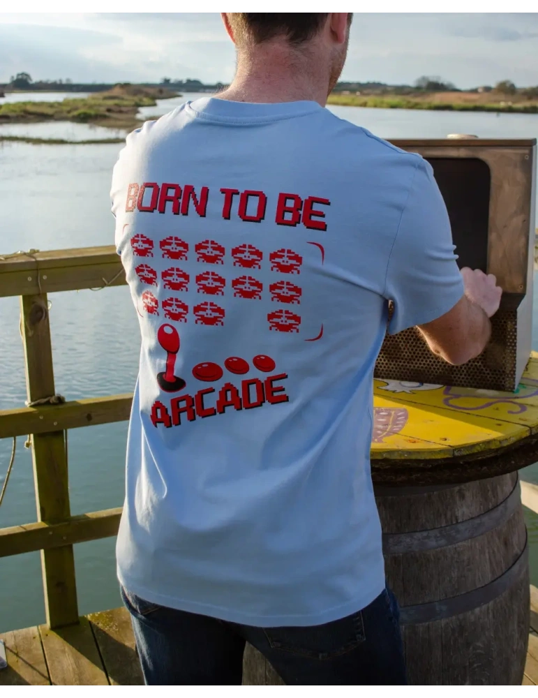 Tee-shirt Born To Be Arcade – Style rétro gaming – Coton bio – DARÜ