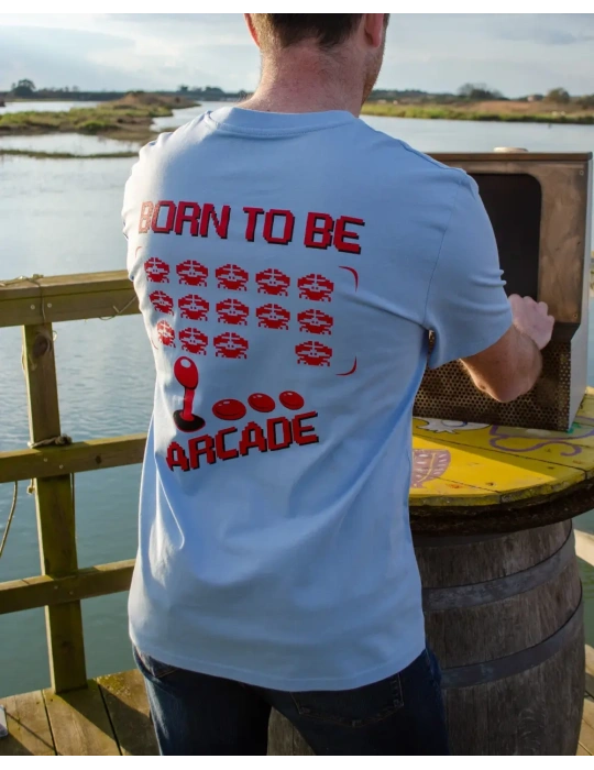 Tee-shirt Born To Be Arcade – Style rétro gaming – Coton bio – DARÜ
