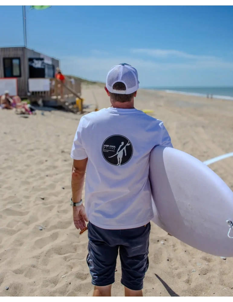 Tee-shirt Keep Cool Surfing x DARÜ – Collaboration locale surf Brétignolles-Sur-Mer