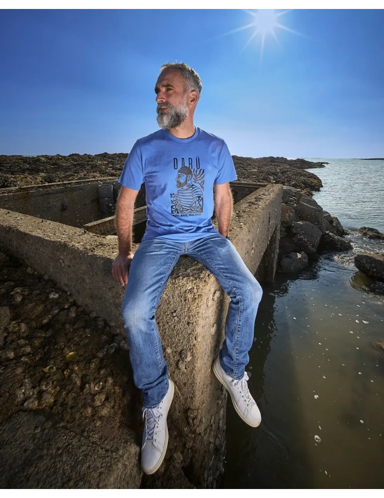 Tee-shirt Marin DARÜ – Illustration Vendéenne – Coton Bio – Made in France