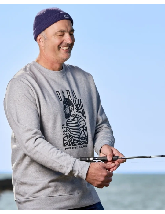 Sweat Marin DARÜ – Coton Bio 350g – Illustration Vendéenne