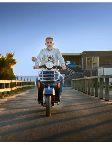 Sweat Marin DARÜ – Coton Bio 350g – Illustration Vendéenne 2