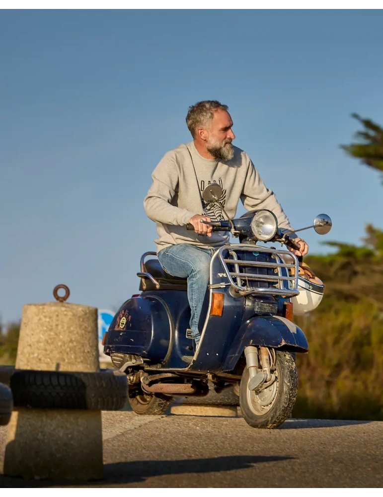 Sweat Marin DARÜ – Coton Bio 350g – Illustration Vendéenne