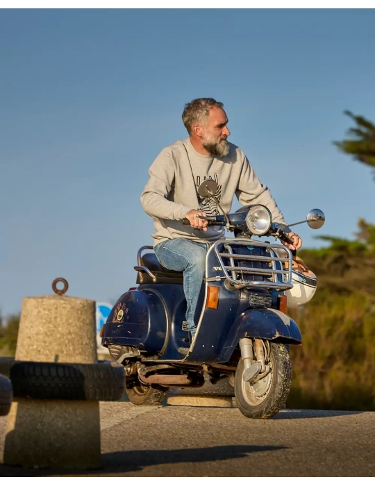 Sweat Marin DARÜ – Coton Bio 350g – Illustration Vendéenne