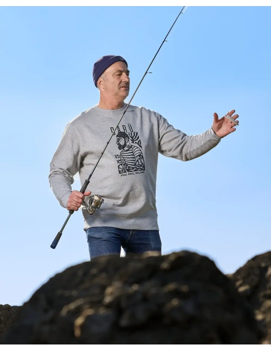 Sweat Marin DARÜ – Coton Bio 350g – Illustration Vendéenne