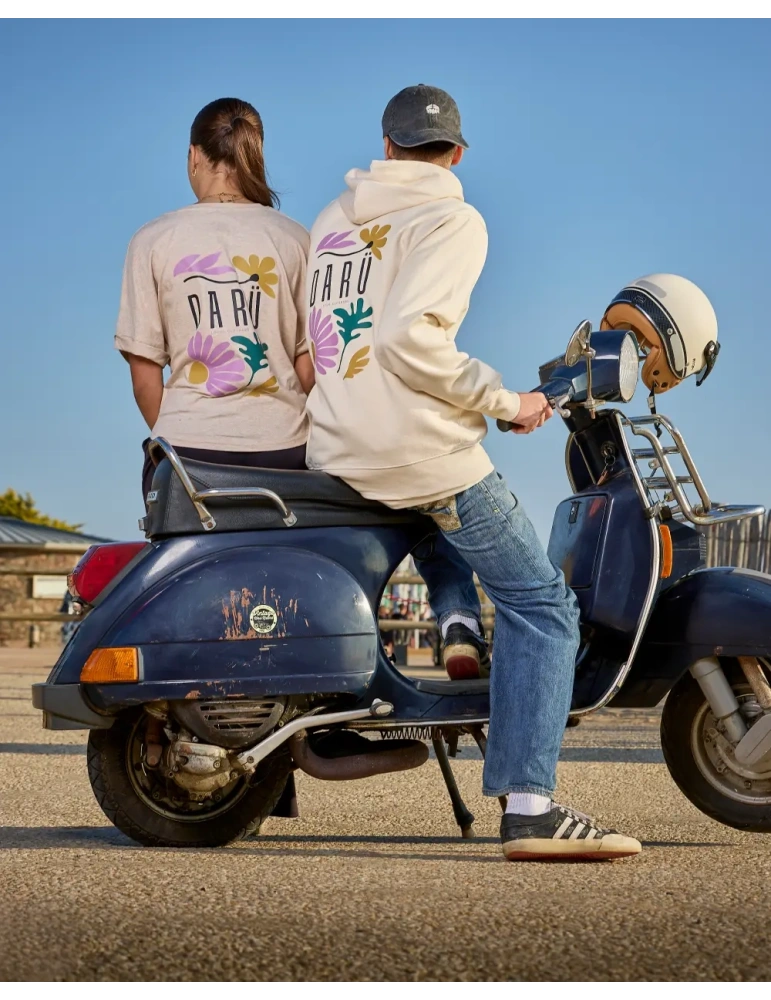 Sweat à capuche Floral Spirit – Coton bio 350 g/m² – DARÜ