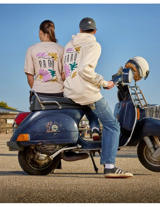 Sweat à capuche Floral Spirit – Coton bio 350 g/m² – DARÜ