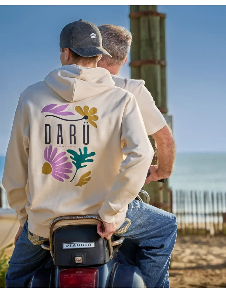 Sweat à capuche Floral Spirit – Coton bio 350 g/m² – DARÜ