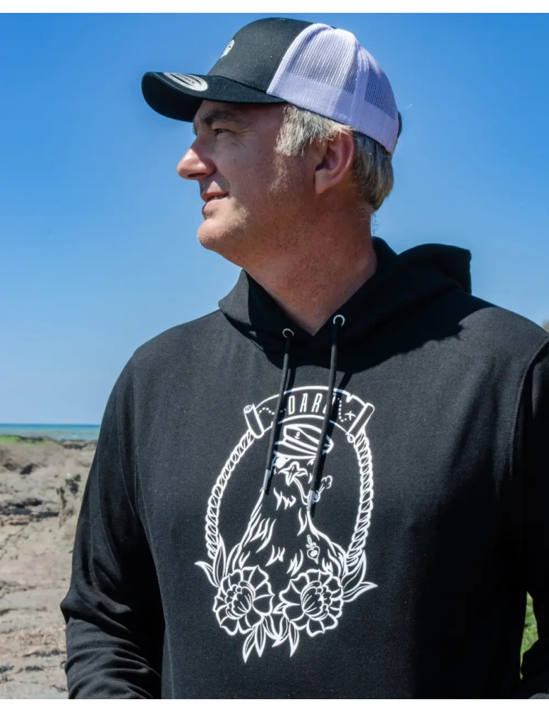 Hoodie mouette tatouée – Sweat coton bio 350g – DARÜ