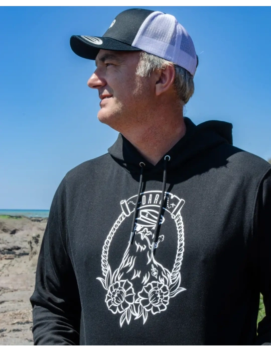 Hoodie mouette tatouée – Sweat coton bio 350g – DARÜ