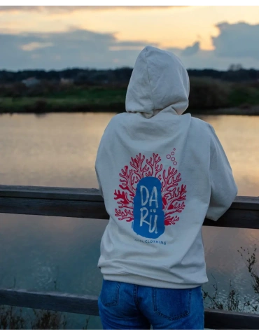 Sweat Gorgone Algue DARÜ – Unisexe – Coton Bio – Sérigraphie Marine