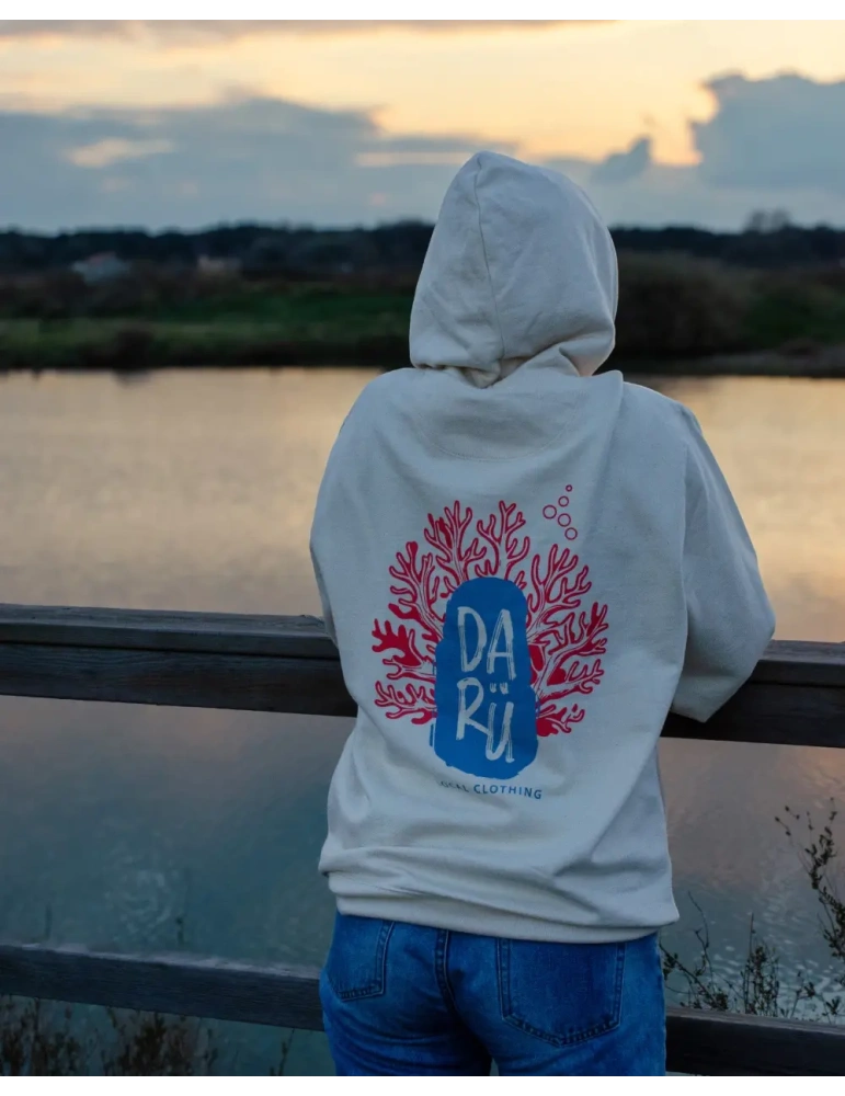 Sweat Gorgone Algue DARÜ – Unisexe – Coton Bio – Sérigraphie Marine