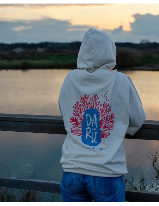 Sweat Gorgone Algue DARÜ – Unisexe – Coton Bio – Sérigraphie Marine