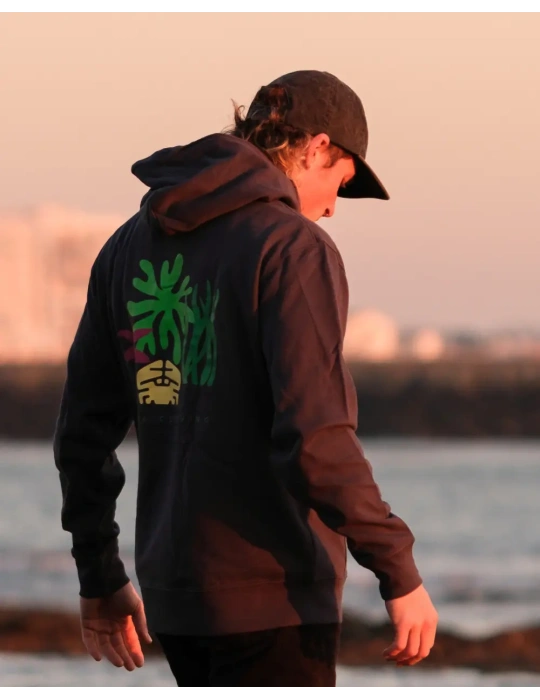 Sweat à capuche “Algues & Crabe” en coton bio – DARÜ Local Clothing | Mode vendéenne éthique