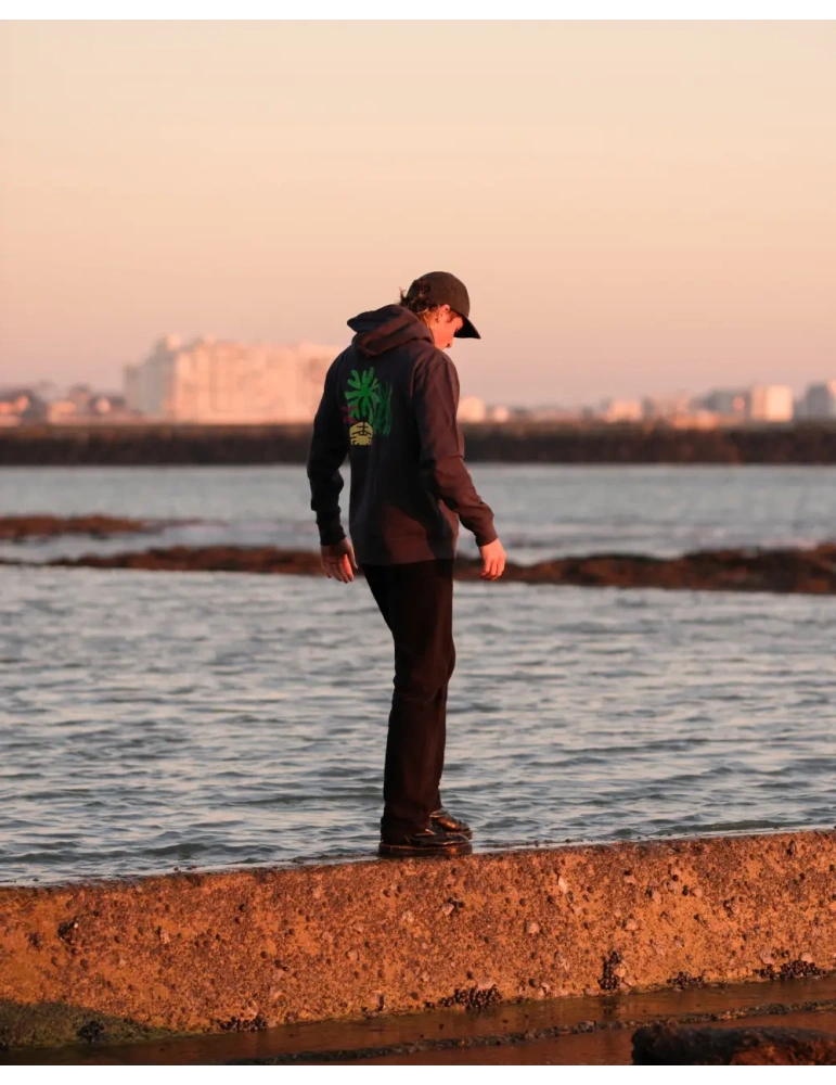 Sweat à capuche “Algues & Crabe” en coton bio – DARÜ Local Clothing | Mode vendéenne éthique