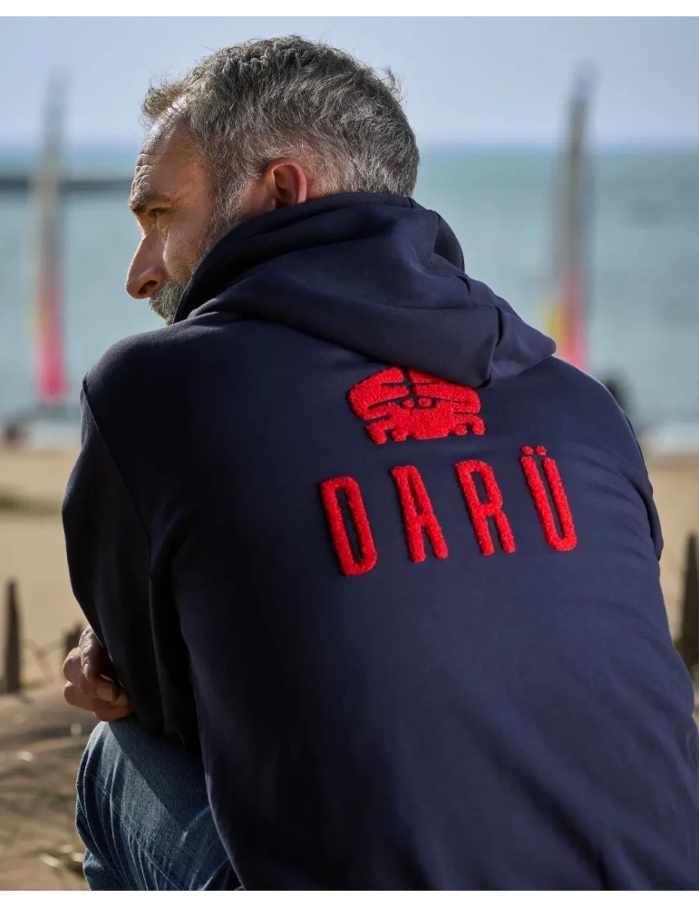 Sweat zippé broderie bouclette coton bio – DARÜ Local Clothing | Mode éthique vendéenne