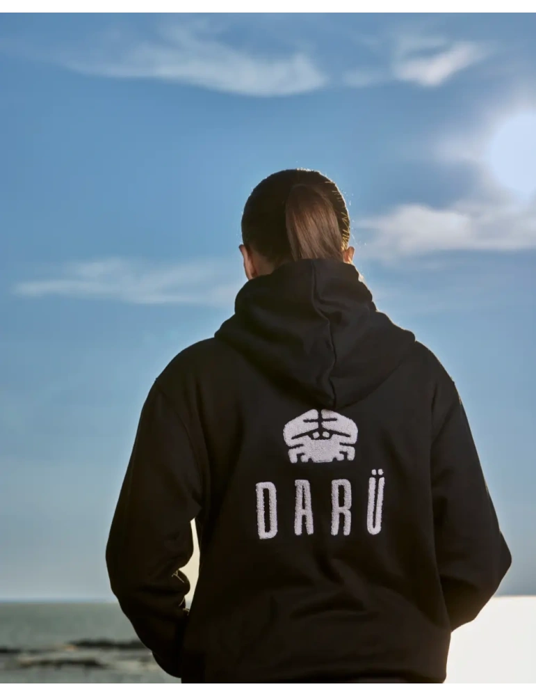 Sweat zippé broderie bouclette coton bio – DARÜ Local Clothing | Mode éthique vendéenne