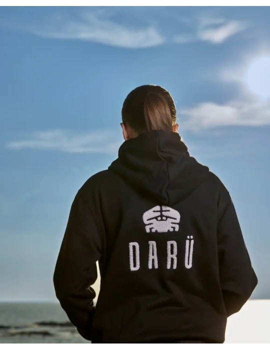 Sweat zippé broderie bouclette coton bio – DARÜ Local Clothing | Mode éthique vendéenne