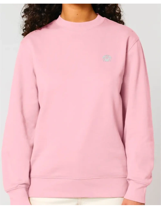 Sweat col rond brodé en coton bio – DARÜ Local Clothing | Mode éthique vendéenne