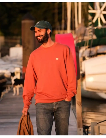 Sweat col rond brodé en coton bio – DARÜ Local Clothing | Mode éthique vendéenne 2