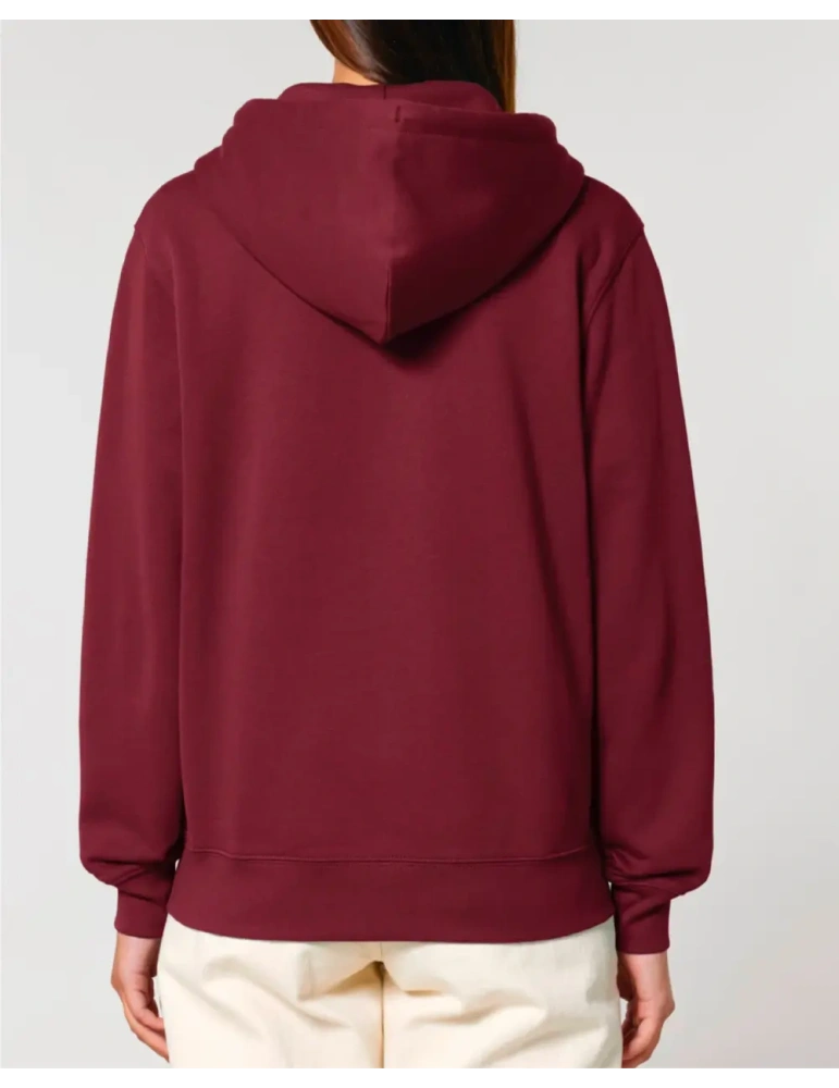 Sweat dos vierge zippé capuche