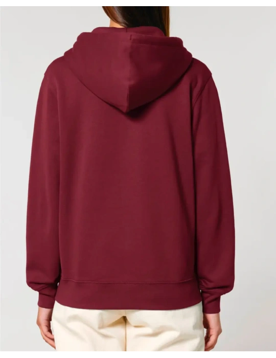 Sweat dos vierge zippé capuche