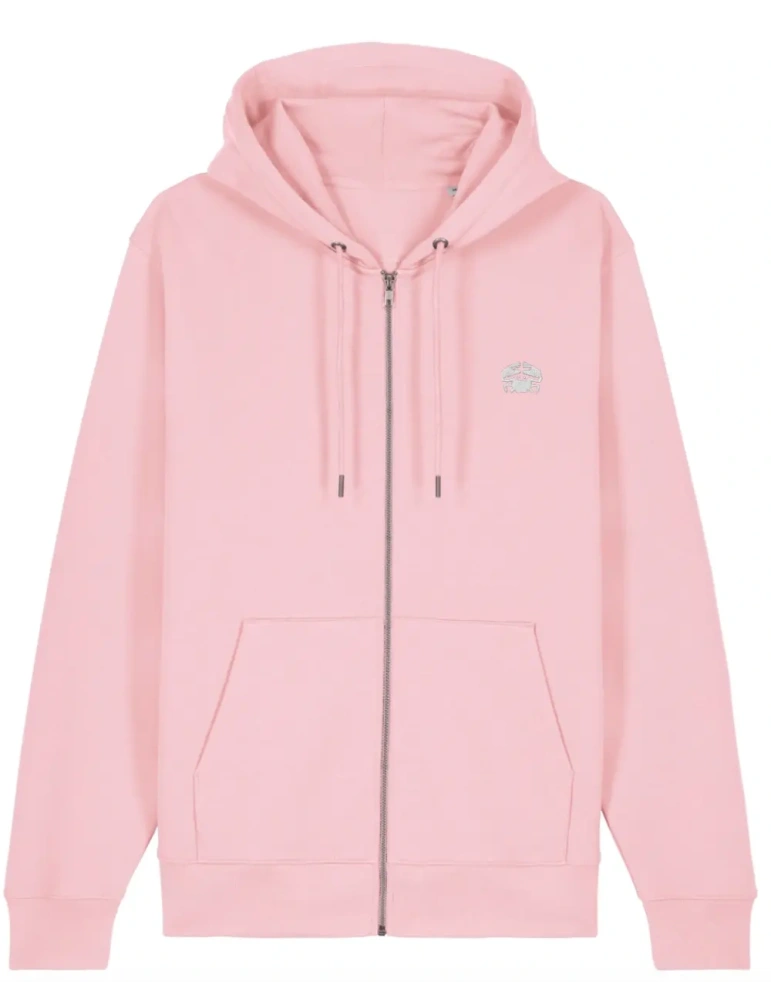 Sweat zippé brodé en coton bio – DARÜ Local Clothing | Mode éthique vendéenne