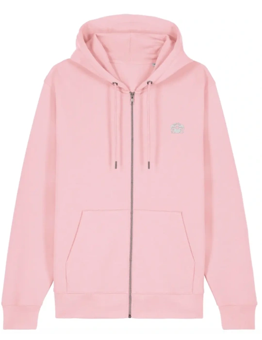Sweat zippé brodé en coton bio – DARÜ Local Clothing | Mode éthique vendéenne