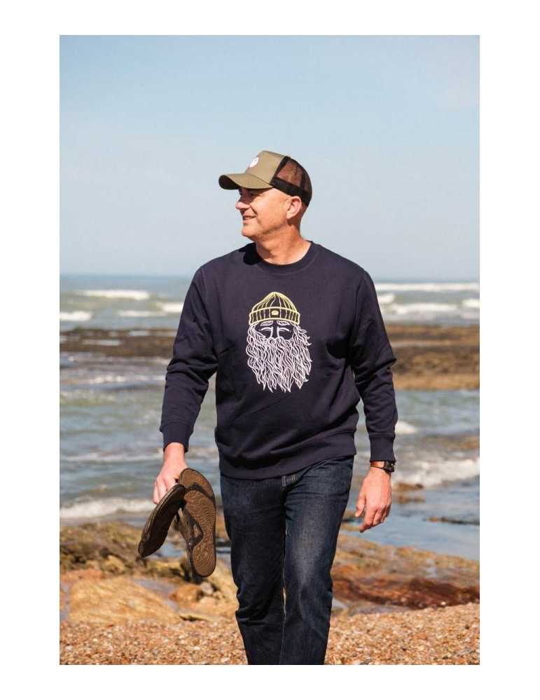 Sweat Narcisse Pelletier – sérigraphie frontale, hommage marin vendée