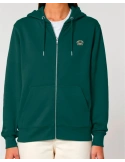 Sweat zippé brodé en coton bio – DARÜ Local Clothing | Mode éthique vendéenne