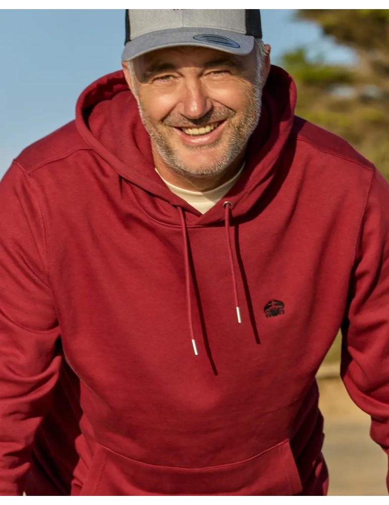 Sweat à capuche brodé en coton bio – DARÜ Local Clothing | Mode éthique vendéenne