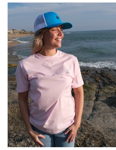 Tee shirt devant un peu de coté rose daru 2