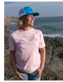 Tee mouette a roulet rose vue de face