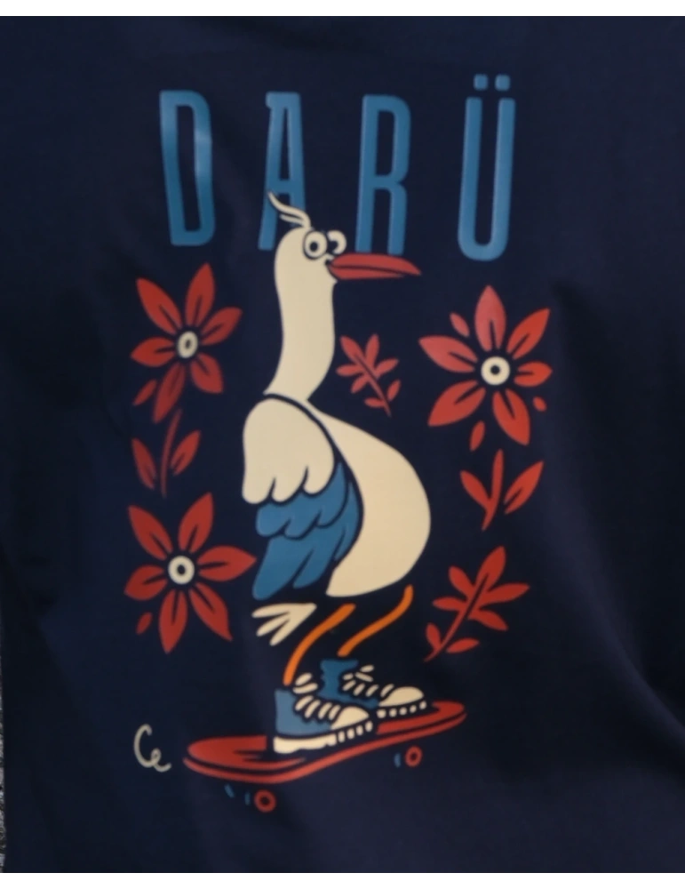 Gros plan tee shirt mouette à roulette daru couleur bleu marine