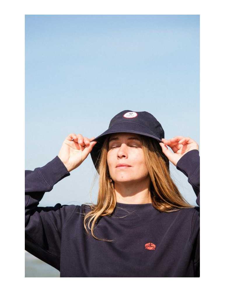 Sweat col rond brodé en coton bio – DARÜ Local Clothing | Mode éthique vendéenne