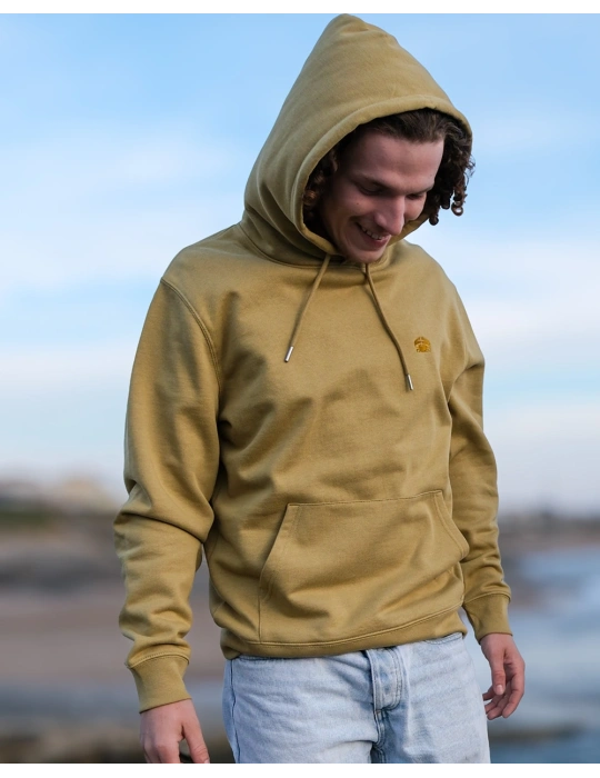 Sweat à capuche brodé en coton bio – DARÜ Local Clothing | Mode éthique vendéenne